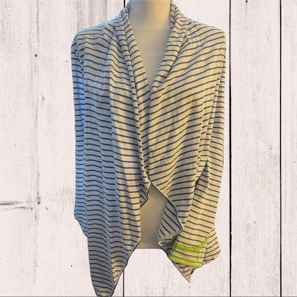 Women’s Vineyard Vines Blue & White Striped Drape Front Cardigan. Size XXS - Picture 1 of 5